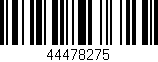 Código de barras (EAN, GTIN, SKU, ISBN): '44478275'