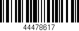Código de barras (EAN, GTIN, SKU, ISBN): '44478617'