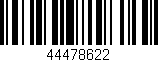 Código de barras (EAN, GTIN, SKU, ISBN): '44478622'