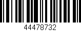 Código de barras (EAN, GTIN, SKU, ISBN): '44478732'