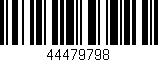 Código de barras (EAN, GTIN, SKU, ISBN): '44479798'