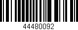 Código de barras (EAN, GTIN, SKU, ISBN): '44480092'