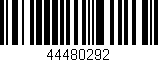 Código de barras (EAN, GTIN, SKU, ISBN): '44480292'