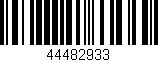 Código de barras (EAN, GTIN, SKU, ISBN): '44482933'