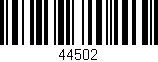 Código de barras (EAN, GTIN, SKU, ISBN): '44502'