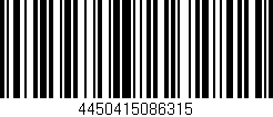 Código de barras (EAN, GTIN, SKU, ISBN): '4450415086315'
