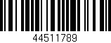 Código de barras (EAN, GTIN, SKU, ISBN): '44511789'