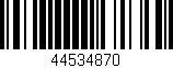 Código de barras (EAN, GTIN, SKU, ISBN): '44534870'