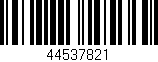 Código de barras (EAN, GTIN, SKU, ISBN): '44537821'