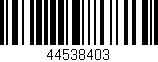 Código de barras (EAN, GTIN, SKU, ISBN): '44538403'