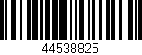Código de barras (EAN, GTIN, SKU, ISBN): '44538825'