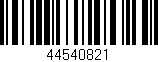Código de barras (EAN, GTIN, SKU, ISBN): '44540821'
