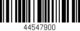 Código de barras (EAN, GTIN, SKU, ISBN): '44547900'