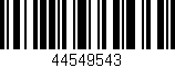 Código de barras (EAN, GTIN, SKU, ISBN): '44549543'