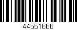 Código de barras (EAN, GTIN, SKU, ISBN): '44551666'