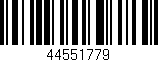 Código de barras (EAN, GTIN, SKU, ISBN): '44551779'