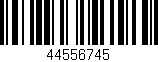 Código de barras (EAN, GTIN, SKU, ISBN): '44556745'