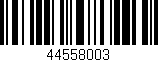 Código de barras (EAN, GTIN, SKU, ISBN): '44558003'