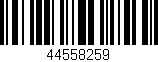 Código de barras (EAN, GTIN, SKU, ISBN): '44558259'