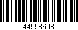Código de barras (EAN, GTIN, SKU, ISBN): '44558698'