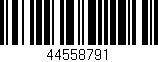Código de barras (EAN, GTIN, SKU, ISBN): '44558791'