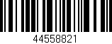 Código de barras (EAN, GTIN, SKU, ISBN): '44558821'