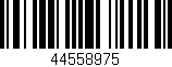 Código de barras (EAN, GTIN, SKU, ISBN): '44558975'