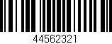 Código de barras (EAN, GTIN, SKU, ISBN): '44562321'