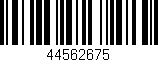 Código de barras (EAN, GTIN, SKU, ISBN): '44562675'