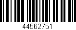 Código de barras (EAN, GTIN, SKU, ISBN): '44562751'