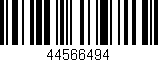 Código de barras (EAN, GTIN, SKU, ISBN): '44566494'