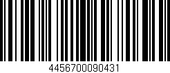 Código de barras (EAN, GTIN, SKU, ISBN): '4456700090431'