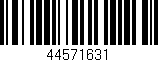 Código de barras (EAN, GTIN, SKU, ISBN): '44571631'