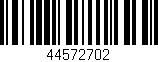 Código de barras (EAN, GTIN, SKU, ISBN): '44572702'