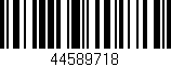 Código de barras (EAN, GTIN, SKU, ISBN): '44589718'