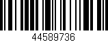 Código de barras (EAN, GTIN, SKU, ISBN): '44589736'