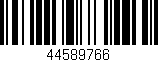 Código de barras (EAN, GTIN, SKU, ISBN): '44589766'