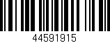 Código de barras (EAN, GTIN, SKU, ISBN): '44591915'