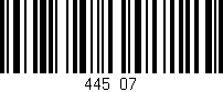 Código de barras (EAN, GTIN, SKU, ISBN): '445/07'
