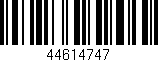 Código de barras (EAN, GTIN, SKU, ISBN): '44614747'