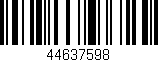 Código de barras (EAN, GTIN, SKU, ISBN): '44637598'