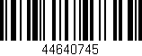 Código de barras (EAN, GTIN, SKU, ISBN): '44640745'