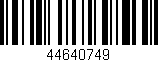 Código de barras (EAN, GTIN, SKU, ISBN): '44640749'