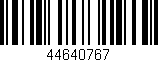 Código de barras (EAN, GTIN, SKU, ISBN): '44640767'