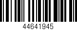 Código de barras (EAN, GTIN, SKU, ISBN): '44641945'