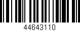 Código de barras (EAN, GTIN, SKU, ISBN): '44643110'