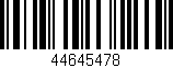 Código de barras (EAN, GTIN, SKU, ISBN): '44645478'