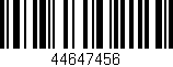 Código de barras (EAN, GTIN, SKU, ISBN): '44647456'