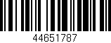 Código de barras (EAN, GTIN, SKU, ISBN): '44651787'