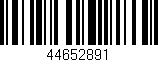 Código de barras (EAN, GTIN, SKU, ISBN): '44652891'